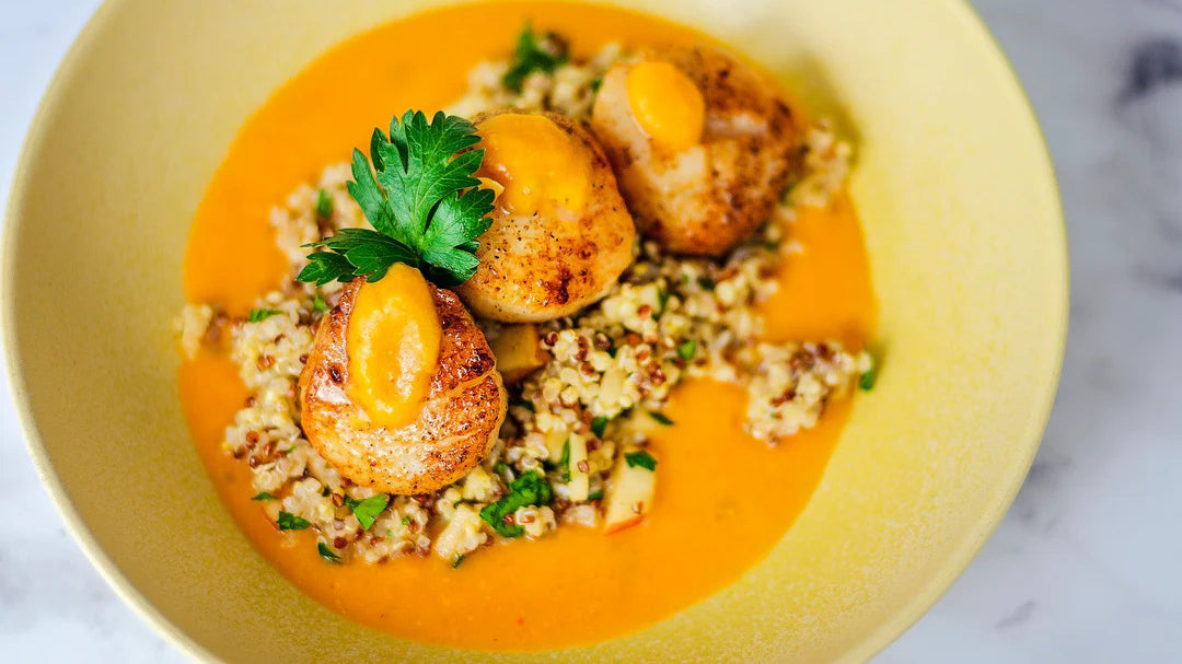 Seared Sea Scallops with Delicious Vegan Sauce Recipe