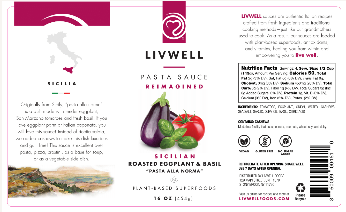 Sicilian Roasted Eggplant and Basil Pasta Sauce "Pasta Alla Norma" - 3 pack