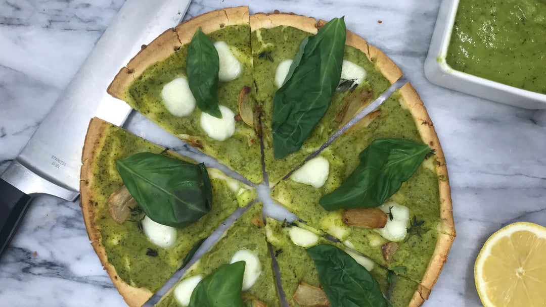 Zucchini and Basil Pizza