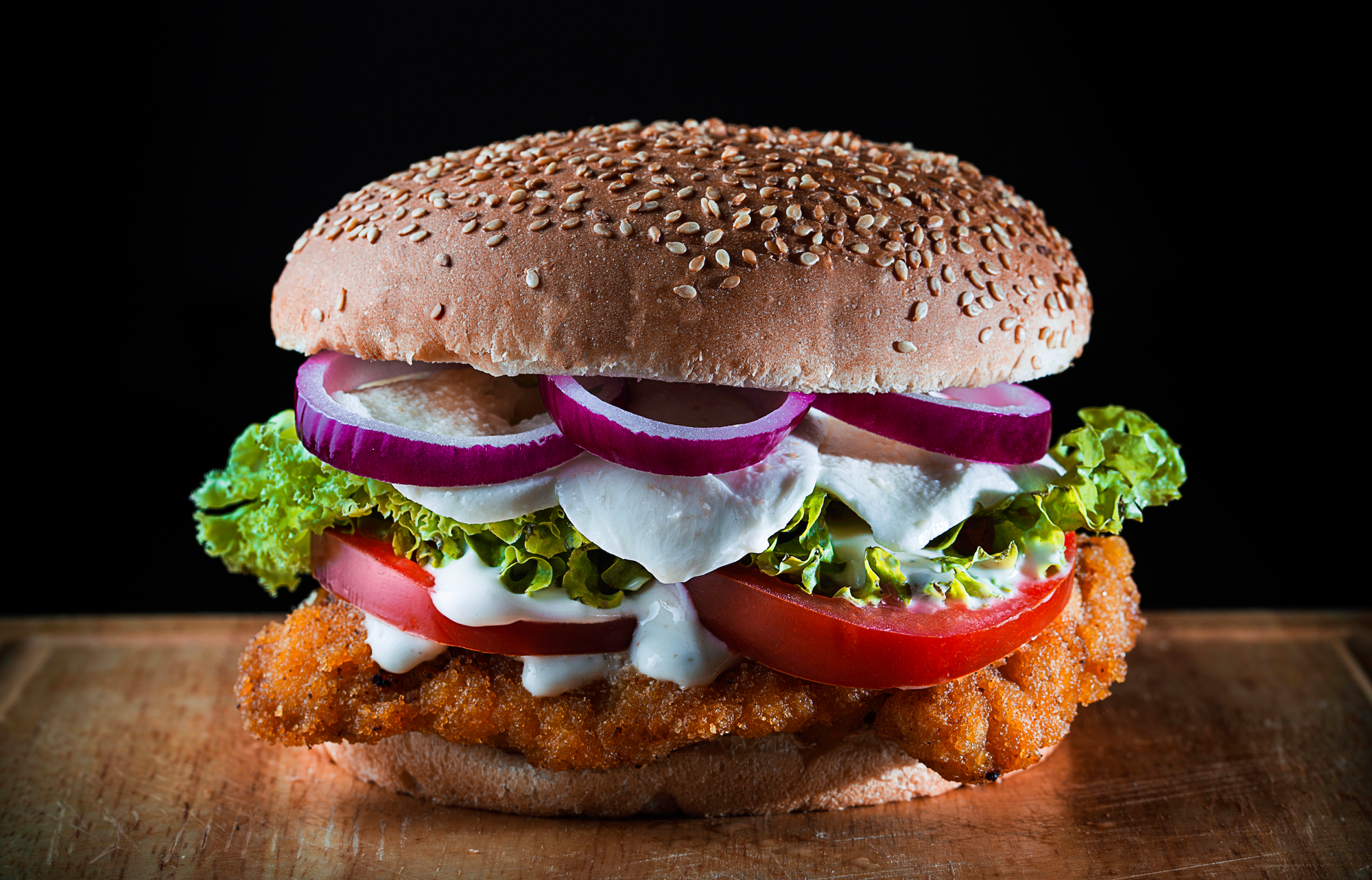 Crispy Chicken Sandwich with Creamy Ranch Dressing