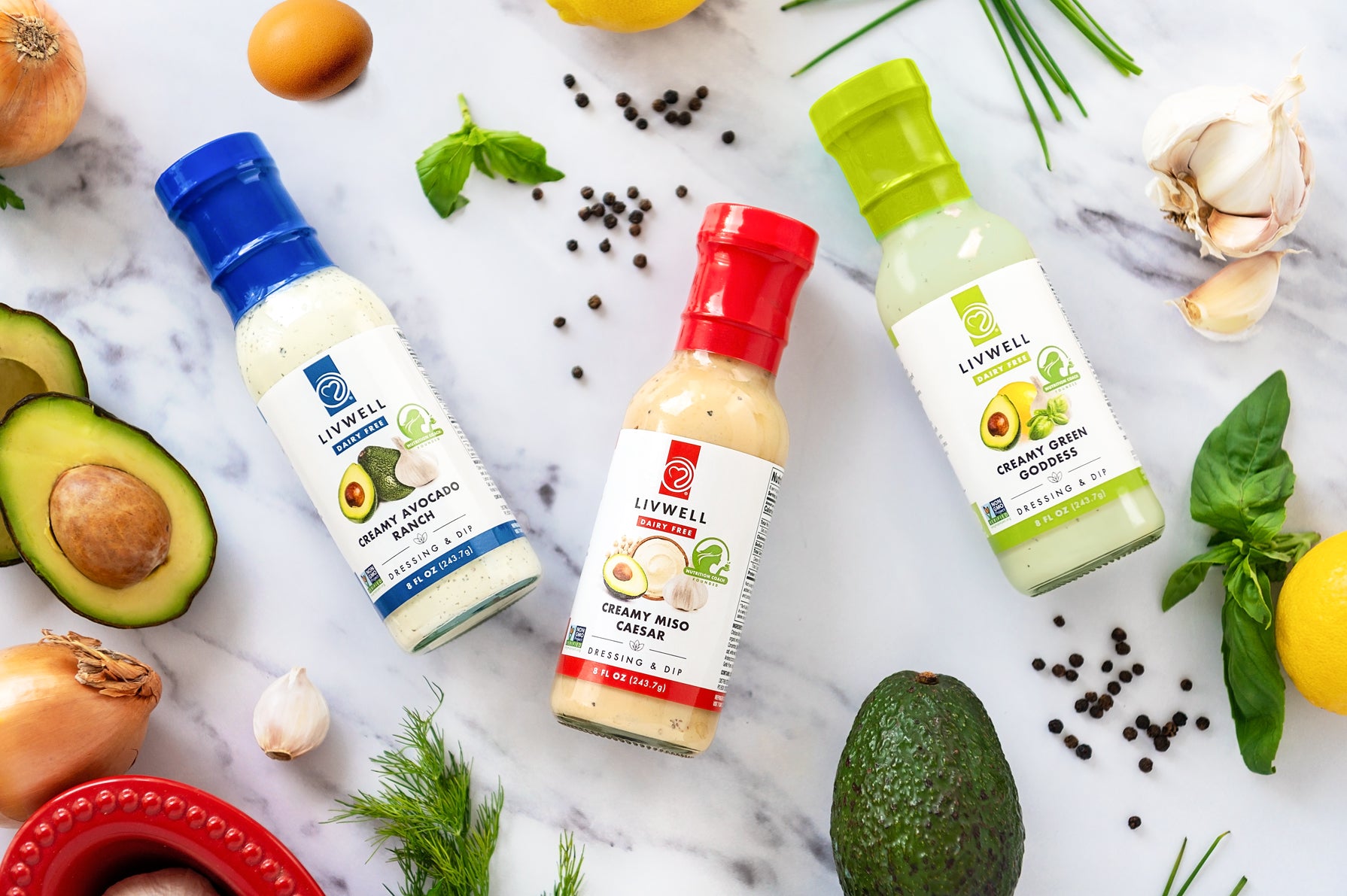 Creamy Ranch Dressing and Dip (Dairy Free) | 6 pack LIVWELL Creamy Ranch Dressing and Dip (Dairy Free) | 6 pack LIVWELL