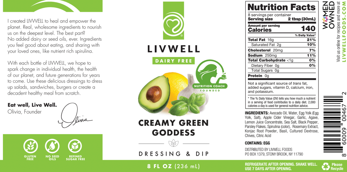 Creamy Green Goddess Dressing and Dip (Dairy Free) | 3 pack