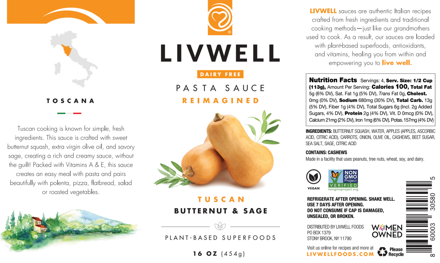 Tuscan Butternut & Sage Pasta Sauce — 3-Pack