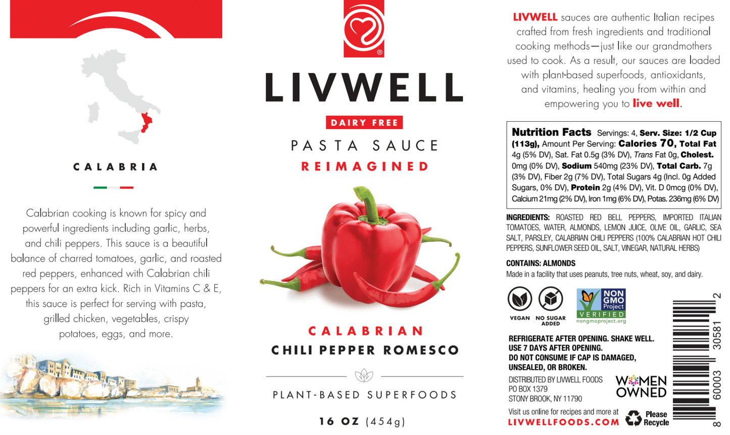 Calabrian Chili Pepper Romesco Pasta Sauce — 3-Pack