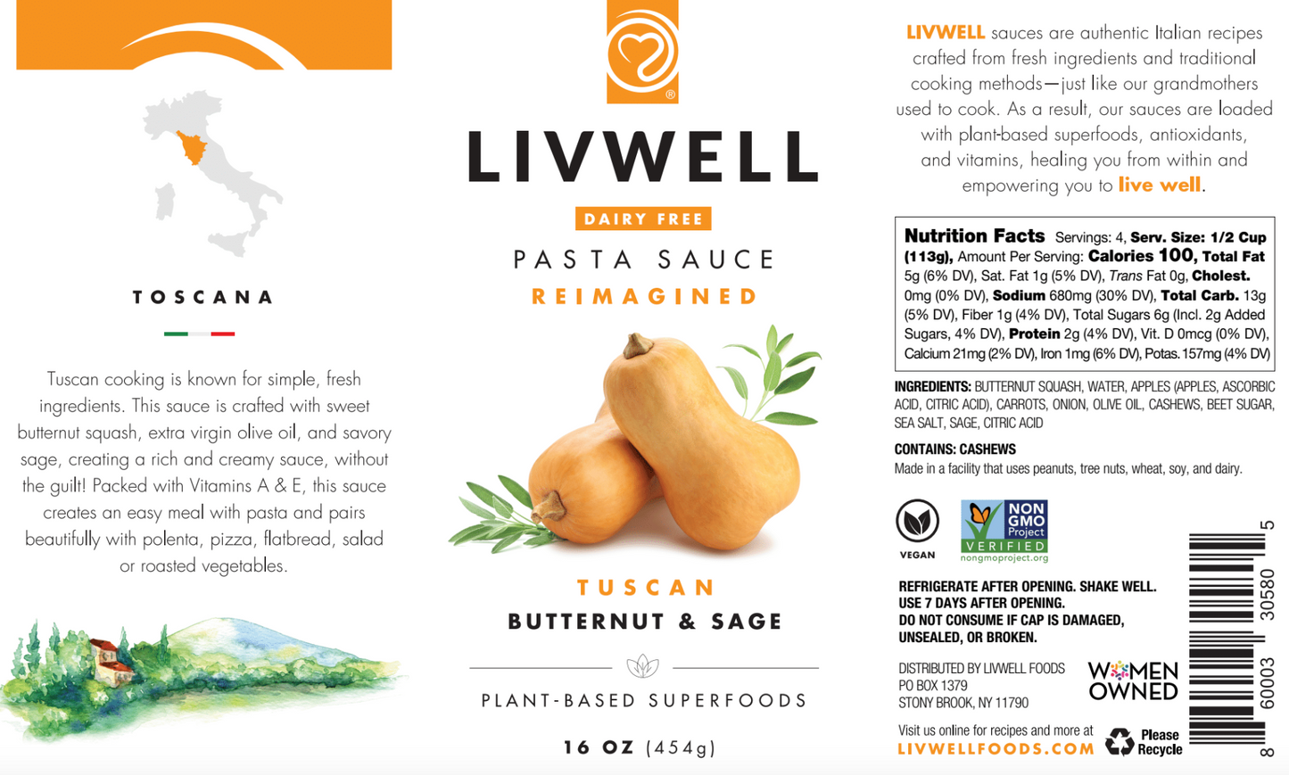 Tuscan Butternut & Sage Pasta Sauce — 6-Pack