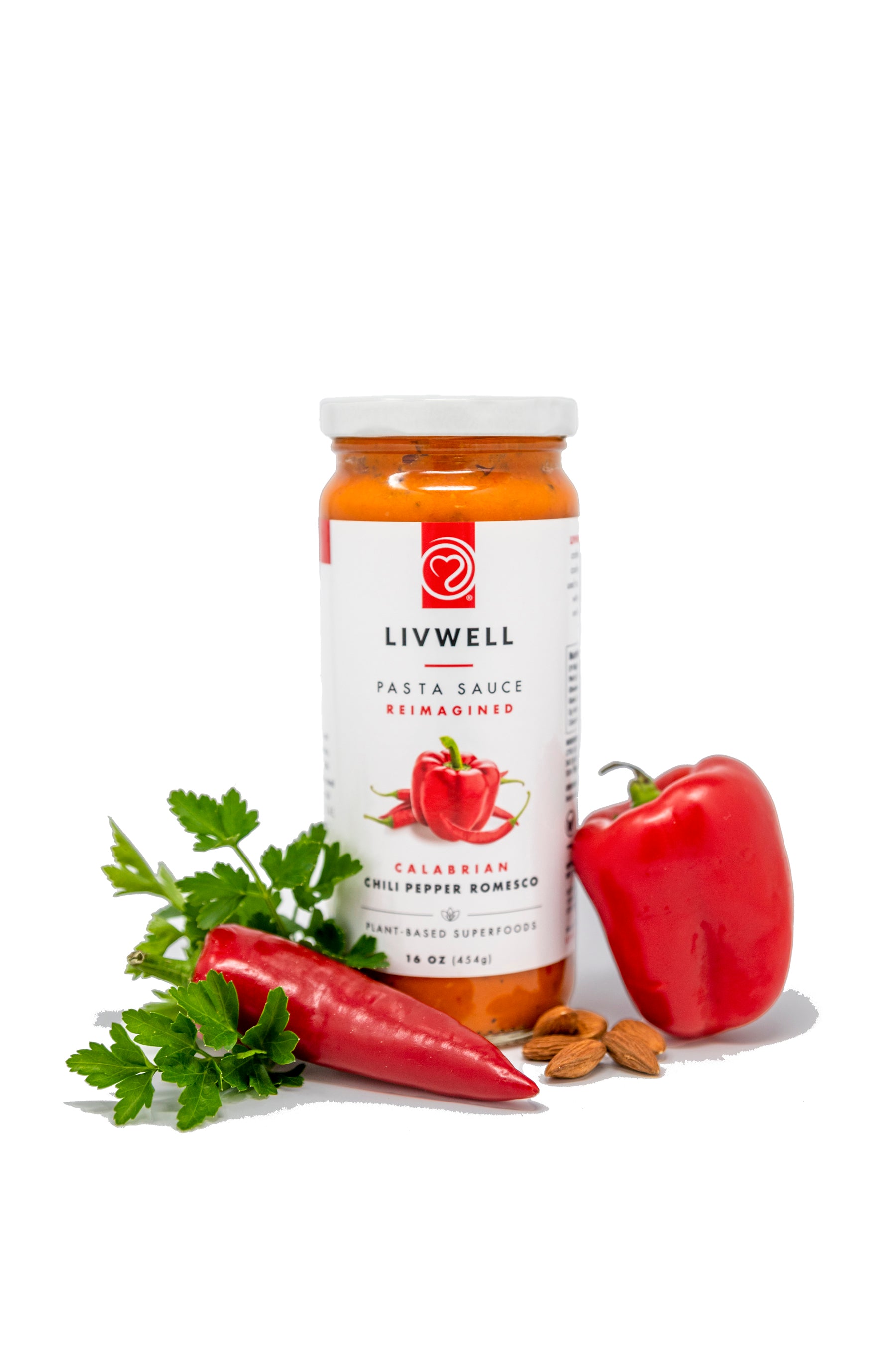 Calabrian Chili Pepper Romesco Pasta Sauce | LIVWELL Foods