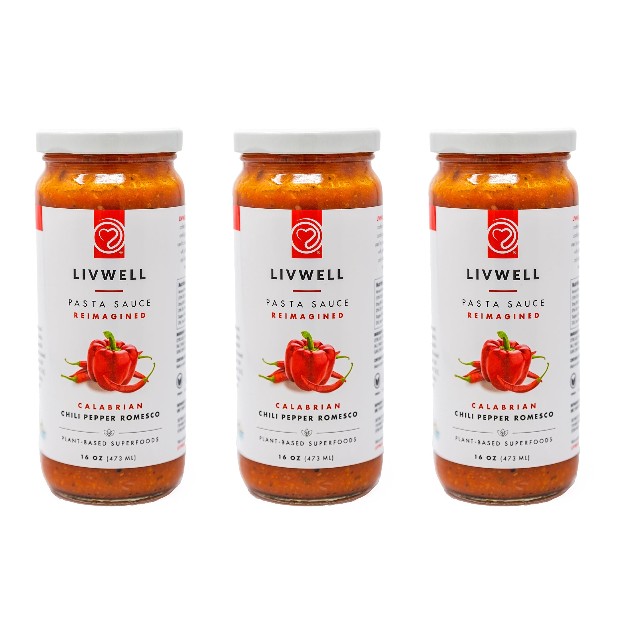 Calabrian Chili Pepper Romesco Pasta Sauce | LIVWELL Foods